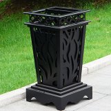 欧式铸铝垃圾桶 铸铝材质垃圾桶 铸铝果皮桶