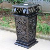 欧式铸铝景观垃圾桶 铸铝材质地产垃圾桶 北京铸