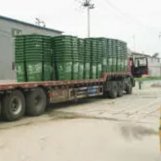 山东淄博市政配套铁质垃圾桶第三批次装车发货