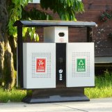 来宾：300多个新型垃圾桶投放到城区绿地公园